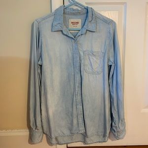 Mossimo Supply Co Button up faux denim top
